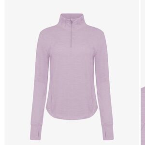 Layer 8 Women's Light Purple Long Sleeve Top- 1/4 zip. Lilac.